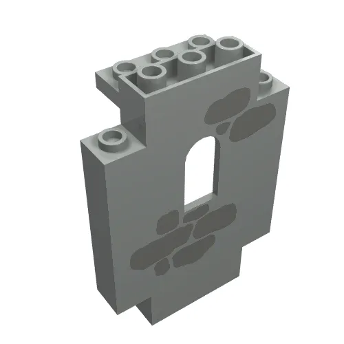 Panel 2 x 5 x 6 Wall with Scattered Stones Dark Gray Print