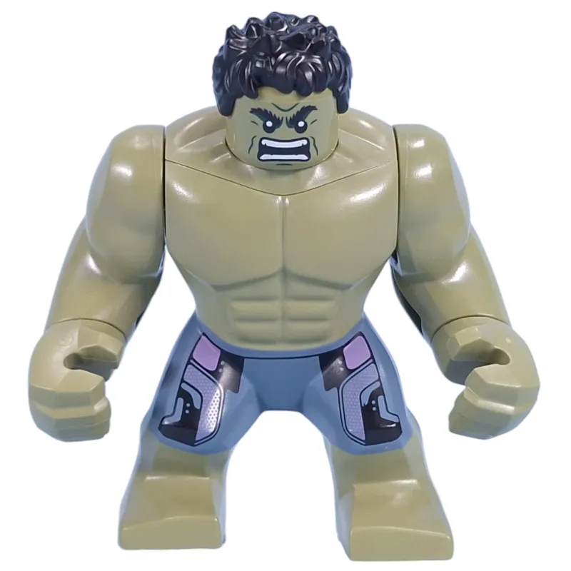 Hulk (Big Fig), Olive Green, Black Hair, Removable Head, Sand Blue Pants