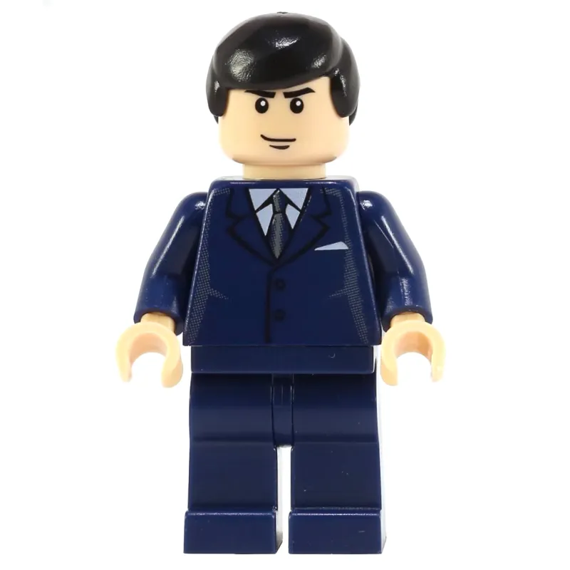 Bruce Wayne, Dark Blue Suit, Black Hair