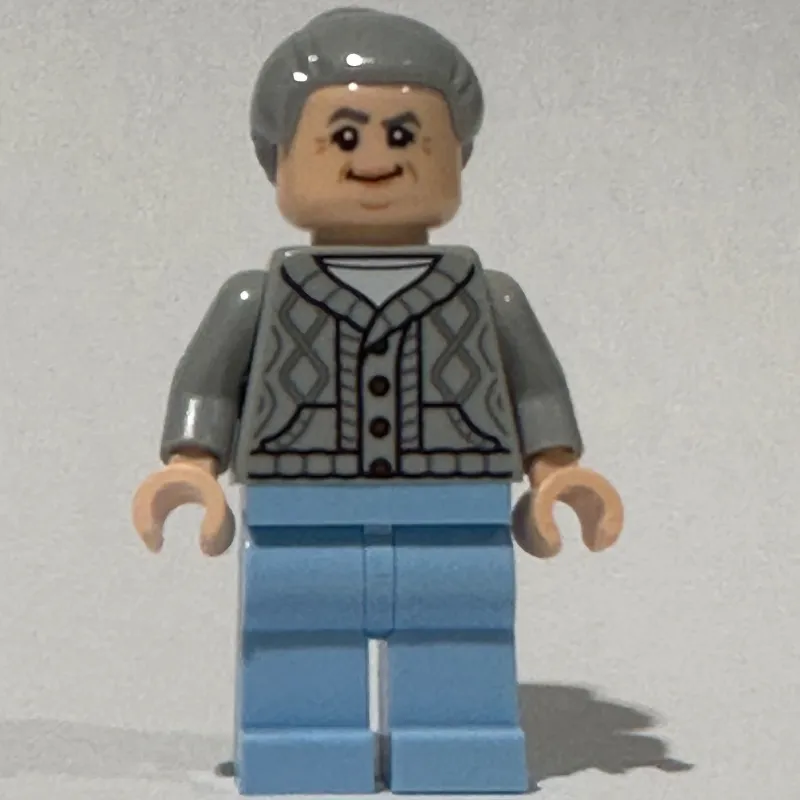 Aunt May, Light Bluish Gray Sweater, Bright Light Blue Legs