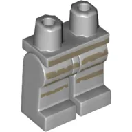 Hips and Light Bluish Gray Legs with Tattered Dark Tan Stripes Print