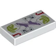 Tile 1 x 2 with Joker Playing Card Print