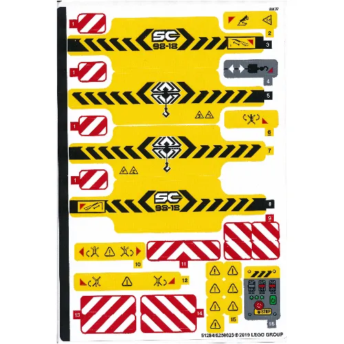 Sticker Sheet for Set 42097-1