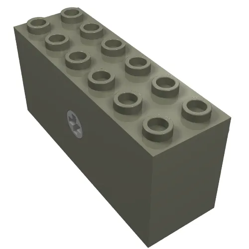 Motor Wind-Up 2 x 6 x 2 & 1/3 with Short Milky White Axle