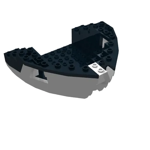 Boat Hull Section, Small Bow 12 x 12 x 5 1/3 with Green Top [Complete Assembly]