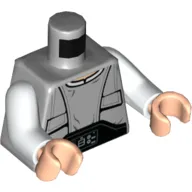 Torso Jumpsuit, Wrinkly, Communicator Buckle Print (Lobot), White Arms, Light Nougat Hands