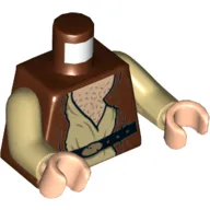 Torso Robe Open over Tan Tunic and Light Nougat Chest, with Black Belt Print, Tan Arms, Light Nougat Hands