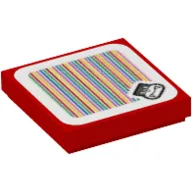 Tile 2 x 2 with Boom Boom and Barcode Print (Sticker)