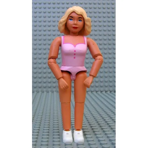 Belville Figure Articulated Elbows, Female, Light Yellow Hair, Pink Swimsuit Print