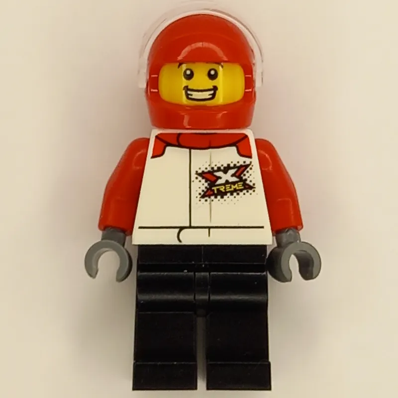 Sam Speedster - White Torso, Black Legs, Red Helmet