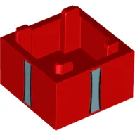 Container Box 2 x 2 x 1 with Medium Blue Ribbon (Present) print