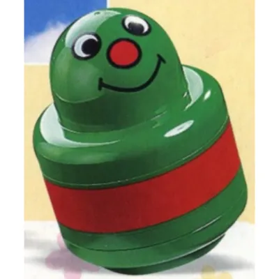 Primo Brick 1 x 1 with Round Rattle, Face and Red Stripe Print