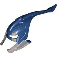 Large Figure Mask Manta Ray with Marbled Flat Silver Pattern (Kiina)