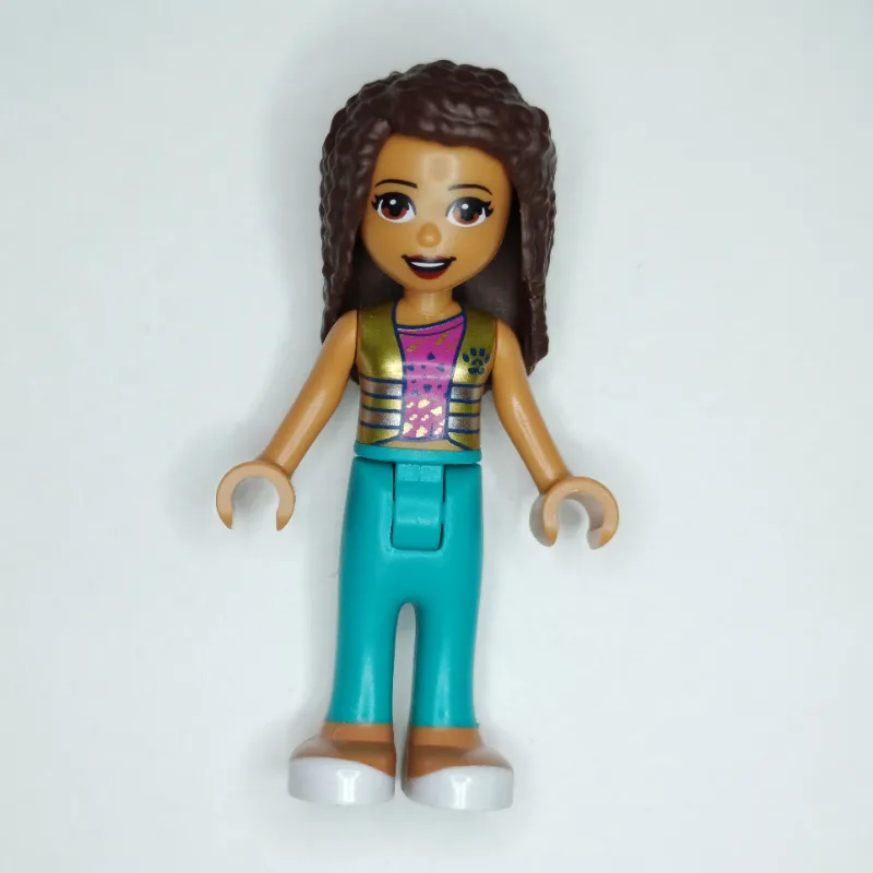 Andrea - Gold Jacket, Dark Turquoise Pants