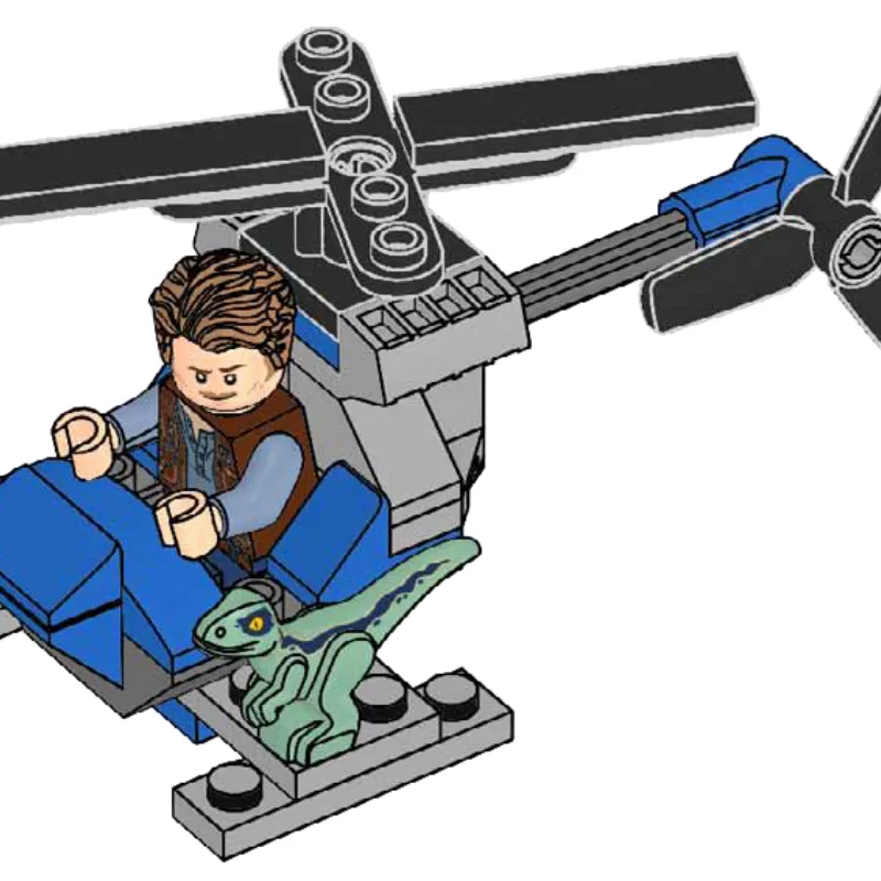 Owen with Helicopter