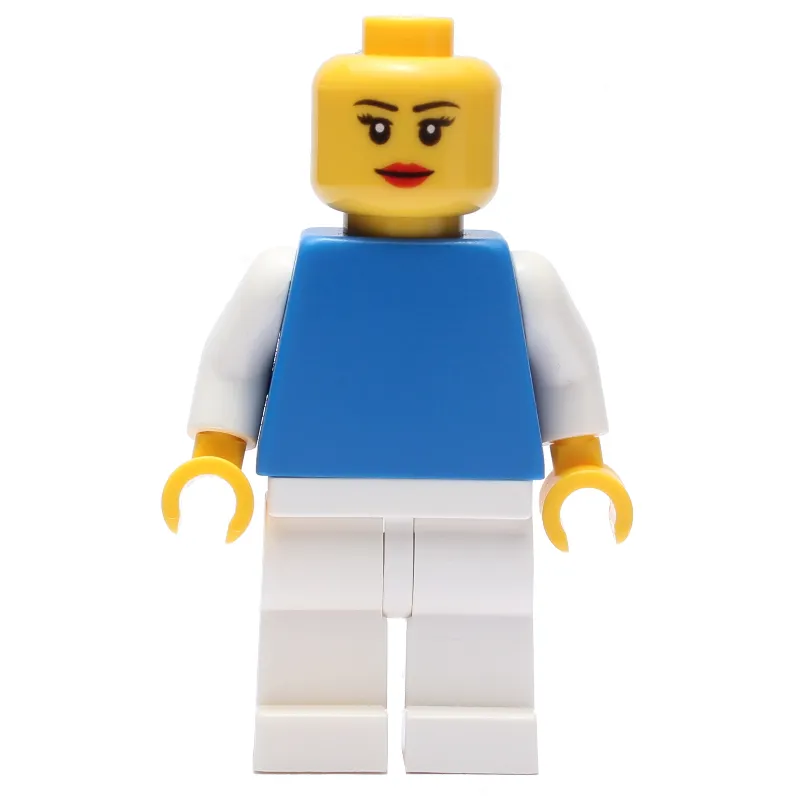 Woman, Blue Torso with White Arms, White Legs, Red Lips