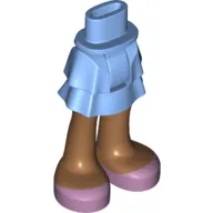 Minidoll Hips and Layered Skirt with Medium Nougat Legs, Dark Pink Shoes print