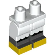 Hips with White Legs and Black Boots Pattern with Ruffles, Yellow Feet Print (Minnie)