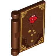 Book Cover with Gold Border and Red Crystal Print