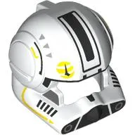 Helmet Clone Pilot with Open Visor with Black, Yellow Markings print