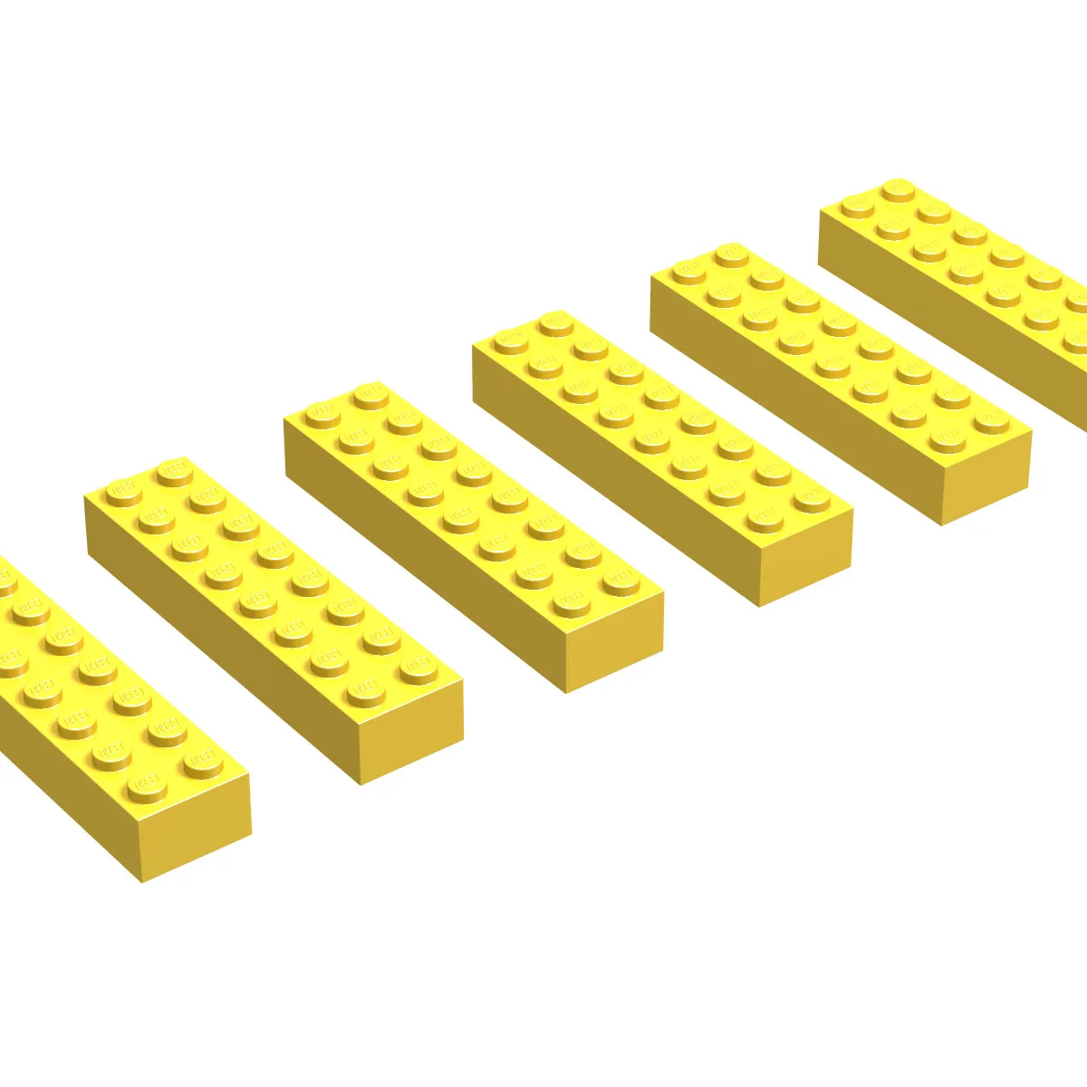 2 x 8 Bricks, Yellow (EUR/UK/AUS)