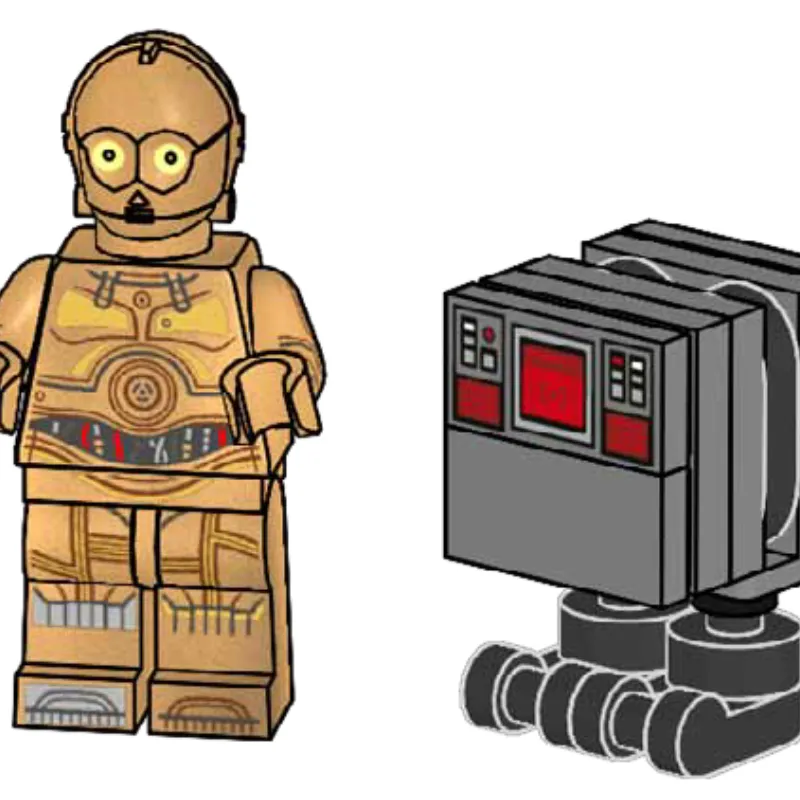 C-3PO and Gonk Droid