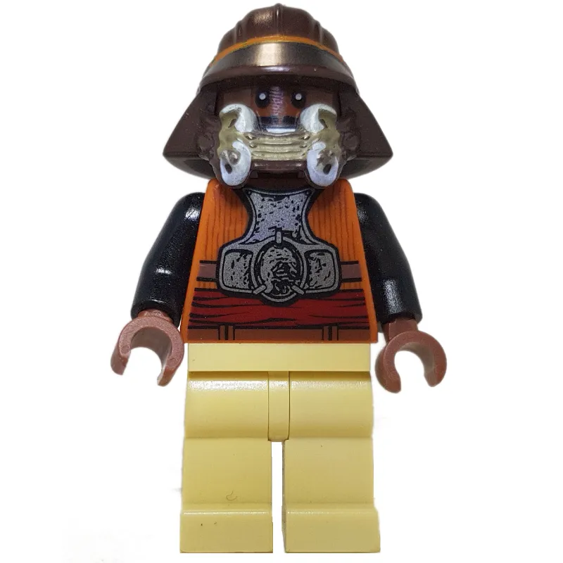 Lando Calrissian, Skiff Guard Disguise, Dark Brown Helmet, Tan Legs