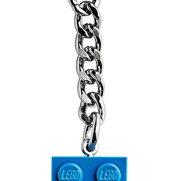 Bright Light Blue Brick Key Chain