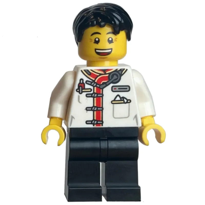 Waiter, White Torso, Black Legs, Black Hair