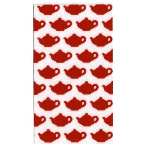 Duplo Blanket / Towel with Red Teapots Print
