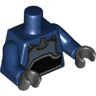 Torso Kendo Armor, Black with Belt Print, Dark Blue Arms, Black Hands