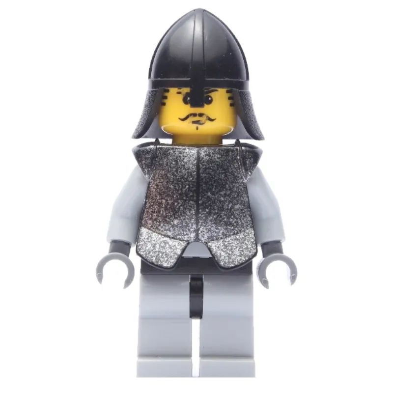 Knight (Knights Kingdom I) - Light Bluish Gray Legs, Armor, Black Moustache