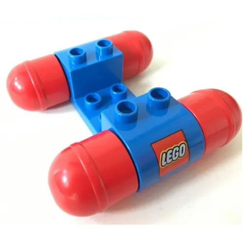 Duplo Car Base with Red Wheels and Lego Logo Print