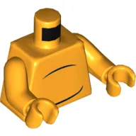 Torso 2 Black Curved Body Lines Print, Bright Light Orange Arms and Hands