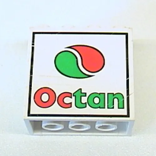 Brick 2 x 4 x 3 with Octan Logo Print