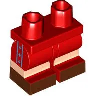 Hips and Red Medium Legs with Sand Blue Decorations, Light Nougat Legs, Reddish Brown Shoes Print
