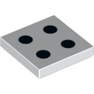 Tile 2 x 2 with 4 Black Dots Print