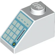 Slope 45° 2 x 1 with Bottom Pin, and Buttons and Screen with "_ _ _ _" Print