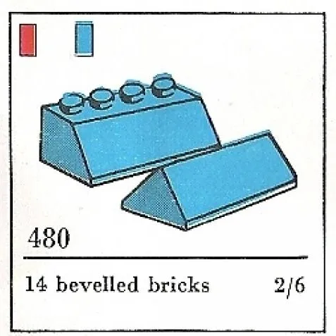Slopes and Slopes Double 2 x 4, Red (The Building Toy)
