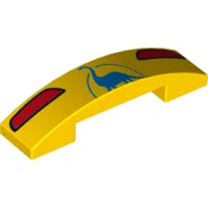 Slope Curved 4 x 1 Double with No Studs and Dinosaur Taillights Bumper print