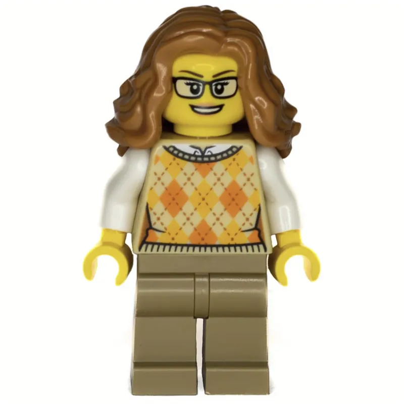 Tan Torso, Sweater, Dark Tan Legs, Medium Nougat Hair