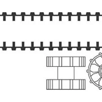 Caterpillar Hub and Tread (Set of 2 treads 4 Hubs)