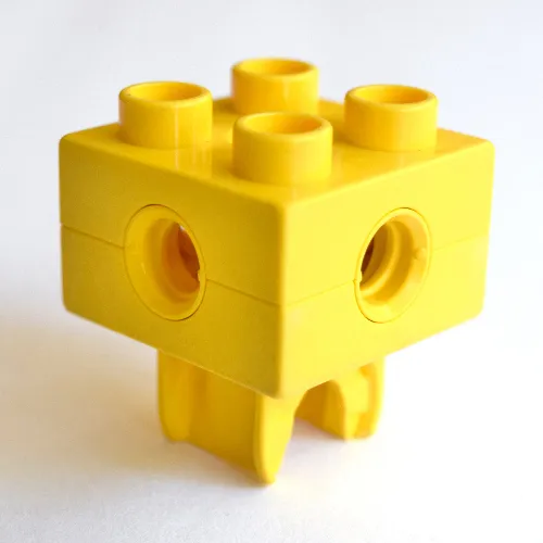Duplo Toolo Brick 2 x 2 with Holes and Clip on Bottom