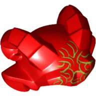 Head Top Gargoyle Horns and Ears with Lime Print