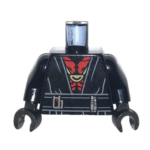 Torso Robe, Red Chest print, Black Arms and Hands