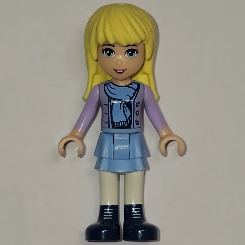 Stephanie - Lavender Jacket, Scarf, Light Aqua Skirt