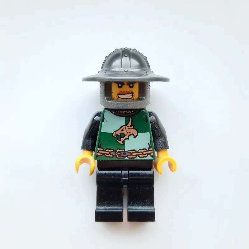 Dragon Knight, Dark Green, Wide Brim Helmet, Angry (Pearl Dark Gray)