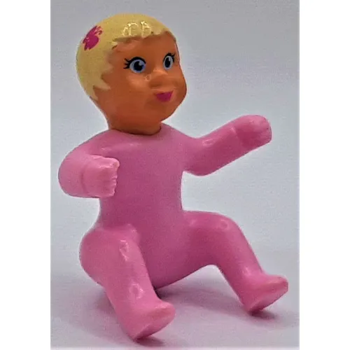 Belville Figure Baby, Light Yellow Hair, Dark Pink Butterfly Print