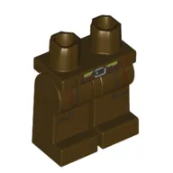 Hips and Dark Brown Legs with Black Belt Buckle, Pockets, Stitches print