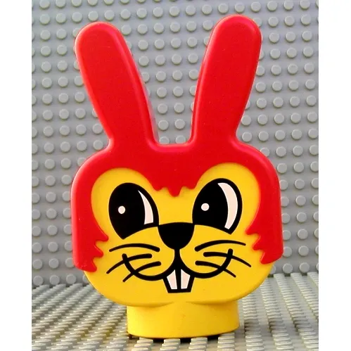 Duplo Animal Head Bunny / Rabbit Head with Whiskers Print